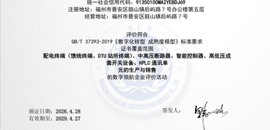 数字领航企业评价证书
