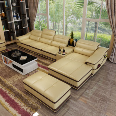真皮奢华沙发 耐用舒适沙发 中厚皮优质高密度海绵座包