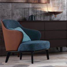美式轻奢实木沙发椅  现代时尚沙发椅 颜色尺寸可定制