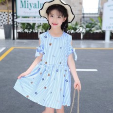 韩版时尚竖条连衣裙/夏装