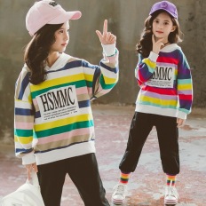 新款女童秋季时髦秋装大童装儿童春秋韩版洋气运动两件套装