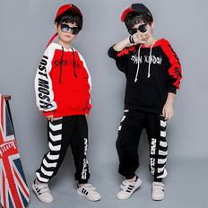 儿童街舞套装男童嘻哈潮宽松hiphop衣服男孩街舞服装少儿