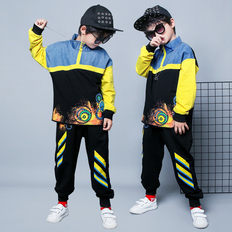 新款韩版童装街舞幼儿园舞蹈演出小学生表演衣服运动套装两件套