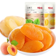 百草味白黄桃干100g水蜜桃子肉水果干蜜饯女生零食小吃特产