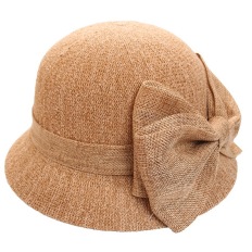 蝴蝶结渔夫帽子女夏季盆帽太阳帽韩版百搭时尚可折叠遮阳帽小礼帽