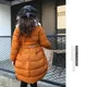 冬装中大童棉服 时尚女孩中长款棉衣 女孩字母腰带蝴蝶结 _4