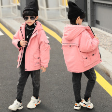 新款韩版男童面包服 中大童冬装 加绒加棉潮流童装