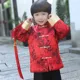 男童喜气新年装拜年服 可爱民族风童装 双龙戏珠织锦年福_2