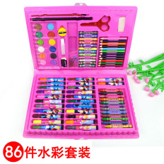 86PCS水彩笔 学生彩色笔儿童幼儿园宝宝可用水洗画笔
