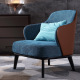 美式轻奢实木沙发椅  现代时尚沙发椅 颜色尺寸可定制_2