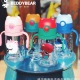 韩国杯具熊儿童水杯 夏季男女宝宝幼儿园防漏吸管塑料儿童水杯_1