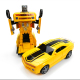 变形玩具电动万向变形车 带灯光音乐自动变形汽车机器人_1
