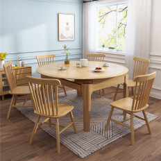 北欧折叠餐桌 现代家用大饭桌