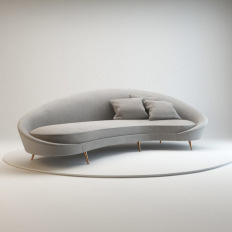 美式现代艺术沙发 创意客厅沙发 简约圆弧沙发  颜色尺寸可定