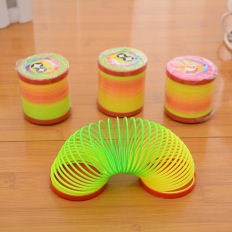 彩虹圈弹簧叠叠圈伸缩弹力圈儿童塑料玩具弹簧圈套宝宝益智玩具