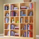 落地置物架 书房家具学生书架 现代简约实木书柜储物柜子_2