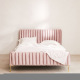 美式绒质布艺现代简约床 美式轻奢实木床 颜色可定制_1
