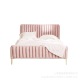 美式绒质布艺现代简约床 美式轻奢实木床 颜色可定制_4