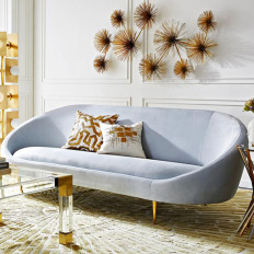 现代艺术沙发 时尚美式沙发 简约绒面沙发 颜色尺寸可定制