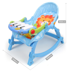 多功能音乐婴儿摇椅可折叠电动宝宝安抚脚踏琴健身椅