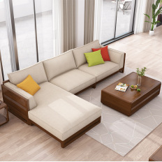 实木沙发新中式客厅整装北欧布艺沙发小户型沙发组合套装