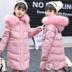 童装女童冬季棉衣长款加厚韩版中大童女孩棉服