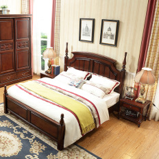 经典美式实木床 典雅美观 能用一辈子的床