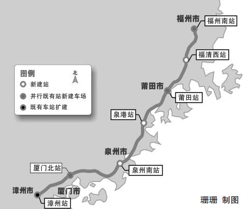 福州铁路建设持续推进　福厦客运专线9月底开工