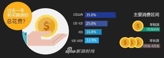 过去一年您购买腕表的总花费?