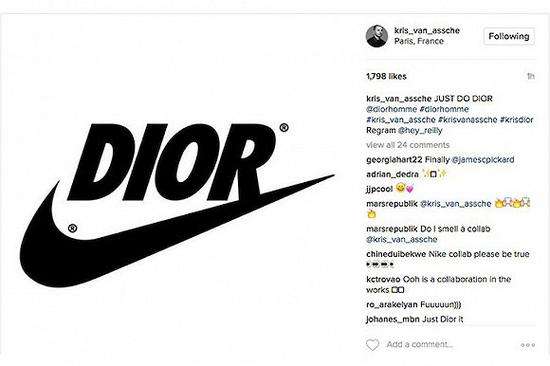 图片来源:Dior Homme设计总监Kris Van Assche Instagram
