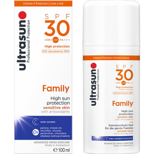 ultrasun优佳家庭全效防晒乳SPF30 6岁+儿童男女户外身体防晒霜