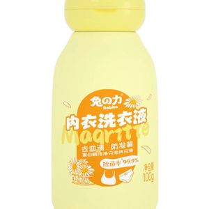 【2025年年末清仓】内衣洗衣液100g（小雏菊/粉漾樱花)(买一送一)到手2瓶（味道随机发日期2027/2/20）+送4包兔の力香氛柔顺洗衣凝珠（粉漾樱花、单腔）8g*10（日期2026年1月）