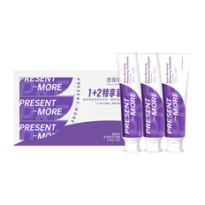 【开学宠粉福利价！】普斯特去渍亮白牙膏（薄荷香型1+2独享装）130g*3（买就送同品牌20g牙膏一支）