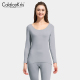 CaldiceKris（中国CK）女士睡衣秋冬保暖套装薄款圆领修身两件套CK-FS301_1