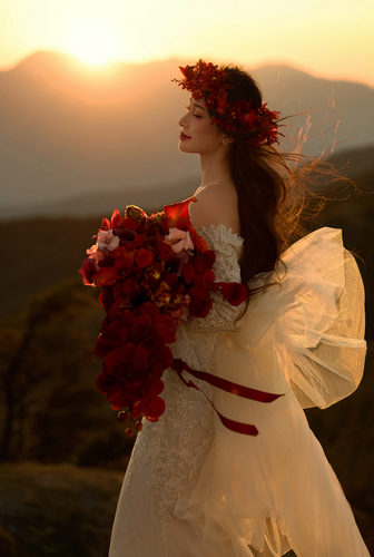 抹红夕照/Red Flower Sunset