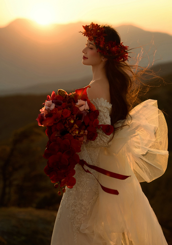 抹红夕照/Red Flower Sunset